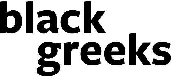 Logo for Black Greeks, an online dating app designed specifically for black singles to connect and date.